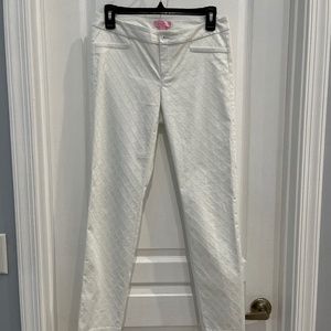 Lilly Pulitzer White textured pant